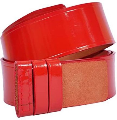 Exquisitetle Men Red Genuine Leather Belt