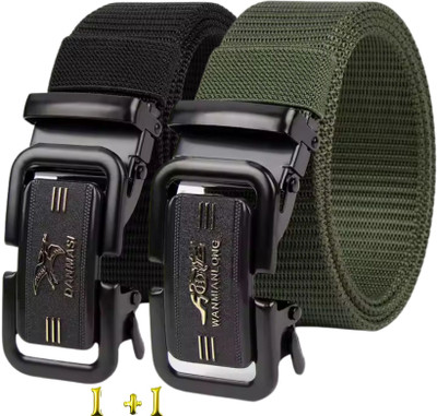 Front Look Boys Casual Multicolor Canvas Belt