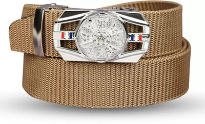 Icongadget Men Casual, Formal, Evening, Party Brown Nylon Belt