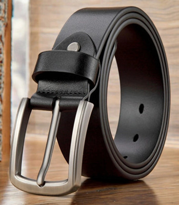 METRONAUT Men Formal Black Genuine Leather Belt