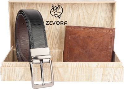 ZEVORA Men Casual, Formal, Party Multicolor Genuine Leather Reversible Belt