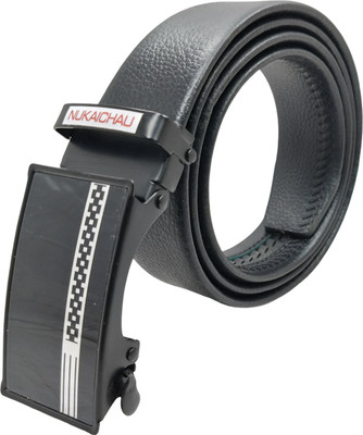 NUKAICHAU Men & Women Formal, Casual, Evening, Party Black Artificial Leather, Texas Leatherite Belt