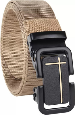 Winsome Deal Men Casual Beige Canvas Belt