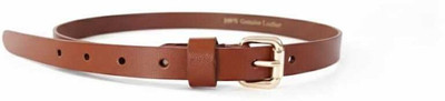 Craft India Women Formal Tan Genuine Leather Belt