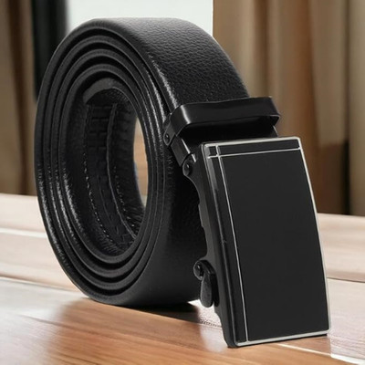 LAER Boys & Girls Casual, Evening, Formal, Party Black Artificial Leather, Synthetic, Metal, Genuine Leather Belt