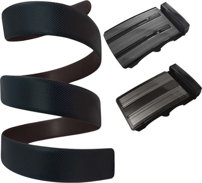 Aakarshini Men Formal Black Artificial Leather Reversible Belt