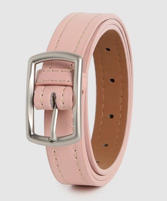 Haute Sauce Women Casual Pink Artificial Leather Belt