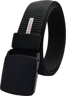 NUKAICHAU Men Casual, Evening, Party Black Nylon Belt