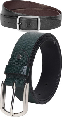 Jungler Men Evening, Party, Formal, Casual Black Genuine Leather Belt