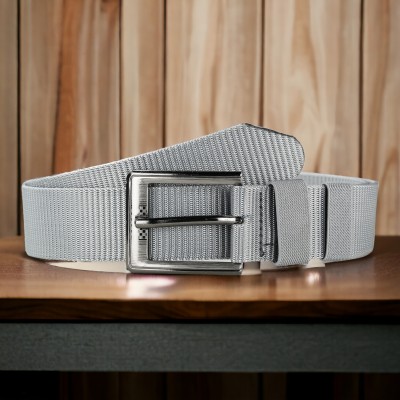 Winsome Deal Men Casual Silver Canvas Belt