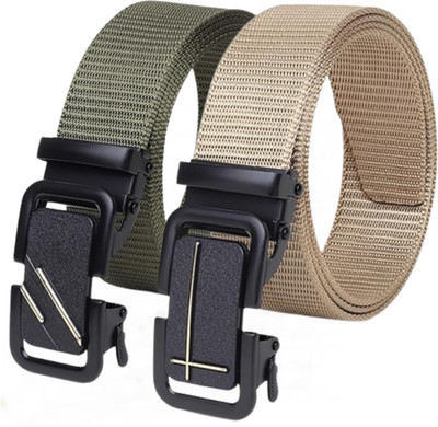 LAER Men Formal Multicolor Nylon Belt