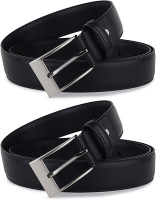 Pacific Gold Men Formal Black, Black Artificial Leather Belt