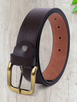 WARCKS Men Casual, Evening, Formal, Party Brown Genuine Leather Belt
