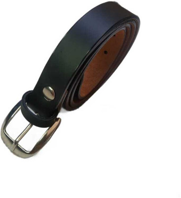 kiaaz Men Formal Black Genuine Leather Belt
