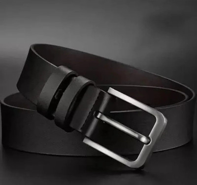 ShopGlobal Men Casual Black Artificial Leather Belt