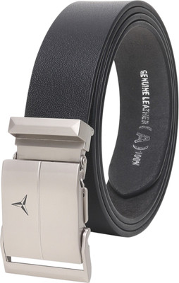 LOOPA Men Formal, Casual, Evening, Party Black Genuine Leather Belt