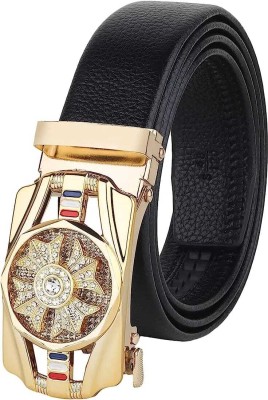 NEXTBELT Men Casual, Evening, Formal, Party Gold, Black Synthetic Belt