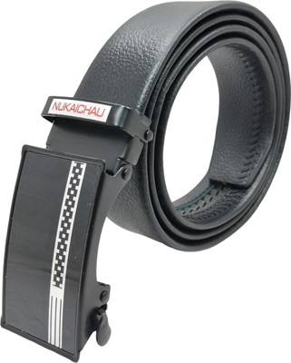 NUKAICHAU Men & Women Formal, Casual, Evening, Party Black Artificial Leather, Texas Leatherite Belt