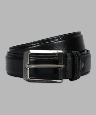 PETER ENGLAND Men Black Genuine Leather Belt