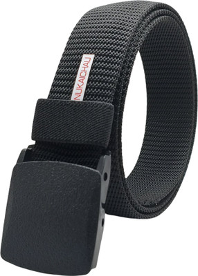 NUKAICHAU Men & Women Casual, Evening, Party Black Nylon Belt