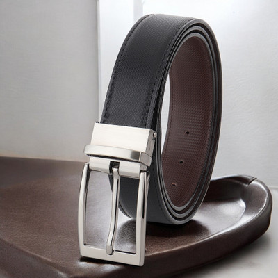 Roadster Men Formal, Casual, Evening, Party Black Artificial Leather Reversible Belt