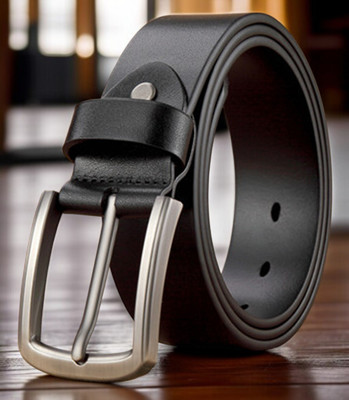 Roadster Men Formal Black Genuine Leather Belt