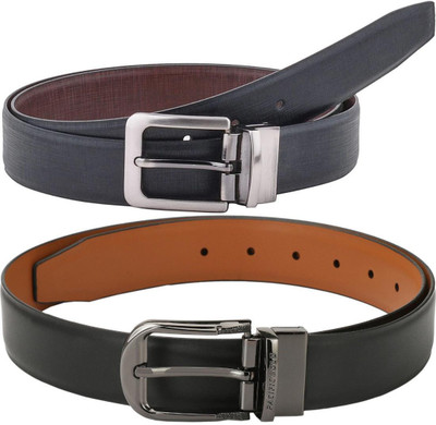 Pacific Gold Men Formal Brown, Black, Tan, Black Artificial Leather Belt