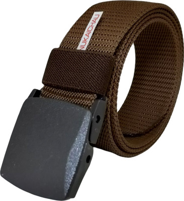 NUKAICHAU Men Casual, Evening, Party Brown Nylon Belt