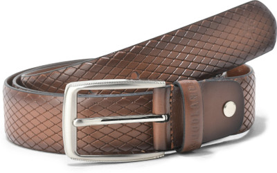 WOODLAND Men Casual Tan Genuine Leather Belt