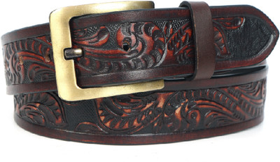 Celtic Men Casual Brown Genuine Leather Belt