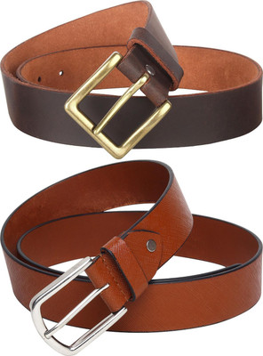 Jungler Men Evening, Party, Formal, Casual Brown, Tan Genuine Leather Belt