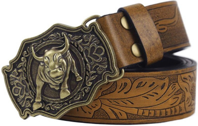 SERPLEX Men Casual Gold, Brown Artificial Leather Belt