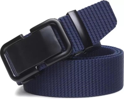 LUXURY LEATHER Men Casual, Formal, Evening, Party Blue Nylon Belt