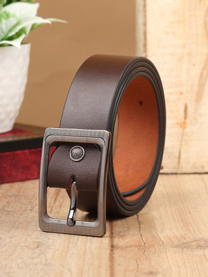 SunShopping Men Casual Brown Genuine Leather Belt