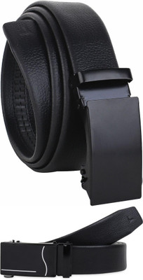 Pacific Gold Men Casual, Evening, Formal, Party Black, Black Artificial Leather Belt