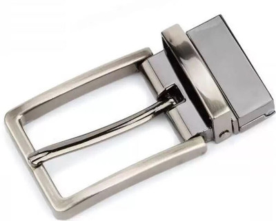 LeatherWeb Men Formal, Casual, Evening, Party Silver Metal Reversible Belt