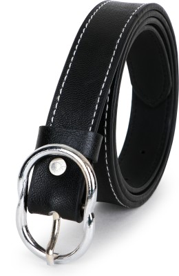DEFIVIA Women Casual, Evening, Formal, Party Black Artificial Leather Belt