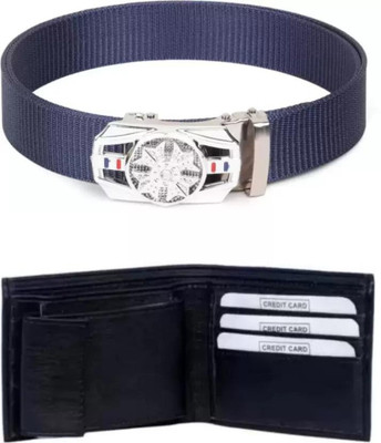 Icongadget Men Casual, Formal, Evening, Party Blue, Black Nylon Belt