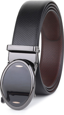 EXOCOETUS Men Formal, Casual, Evening, Party Black Artificial Leather Reversible Belt
