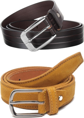 Jungler Men Evening, Party, Formal, Casual Brown, Tan Genuine Leather Belt