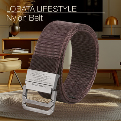 LOBATA LIFESTYLE Men Casual Brown Nylon Belt