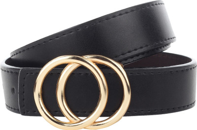 LOOPA Women Formal Black Synthetic Belt