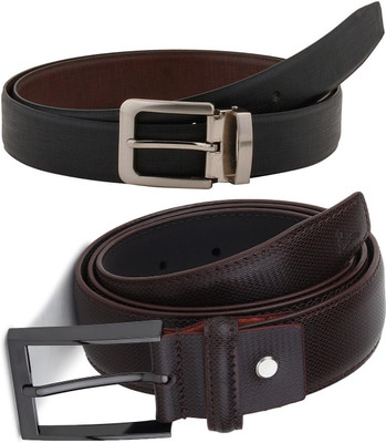 Pacific Gold Men Formal Brown, Black, Brown Artificial Leather Belt
