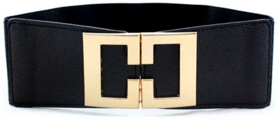 REDHORNS Women Casual, Evening, Formal, Party Black, Gold Fabric, Metal Belt