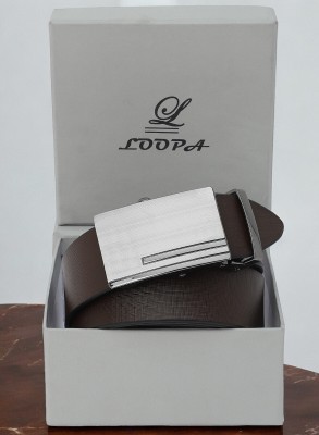 LOOPA Men Formal, Casual, Evening, Party Brown Genuine Leather Belt