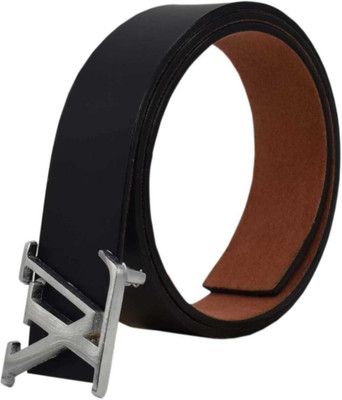Boys Silver, Black Artificial Leather Belt