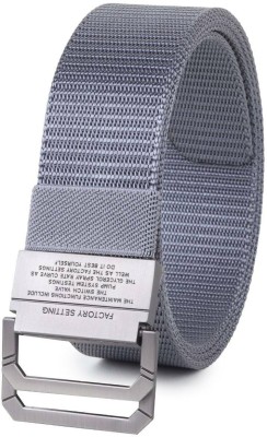 ZACHARIAS Men Casual, Party, Formal Grey Canvas, Metal Belt