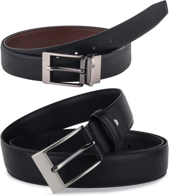 Pacific Gold Men Formal Brown, Black, Black Artificial Leather Belt
