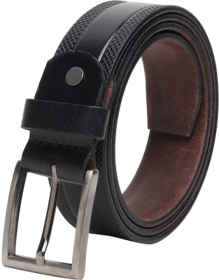 SAQAFY Men Casual, Evening, Formal, Party Black Genuine Leather Belt