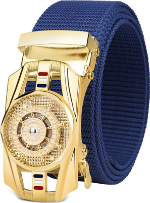 At Fashionn Men Casual Blue Fabric Belt